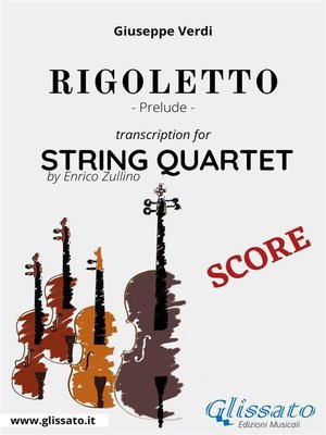 cover image of Rigoletto (prelude) String quartet--Score